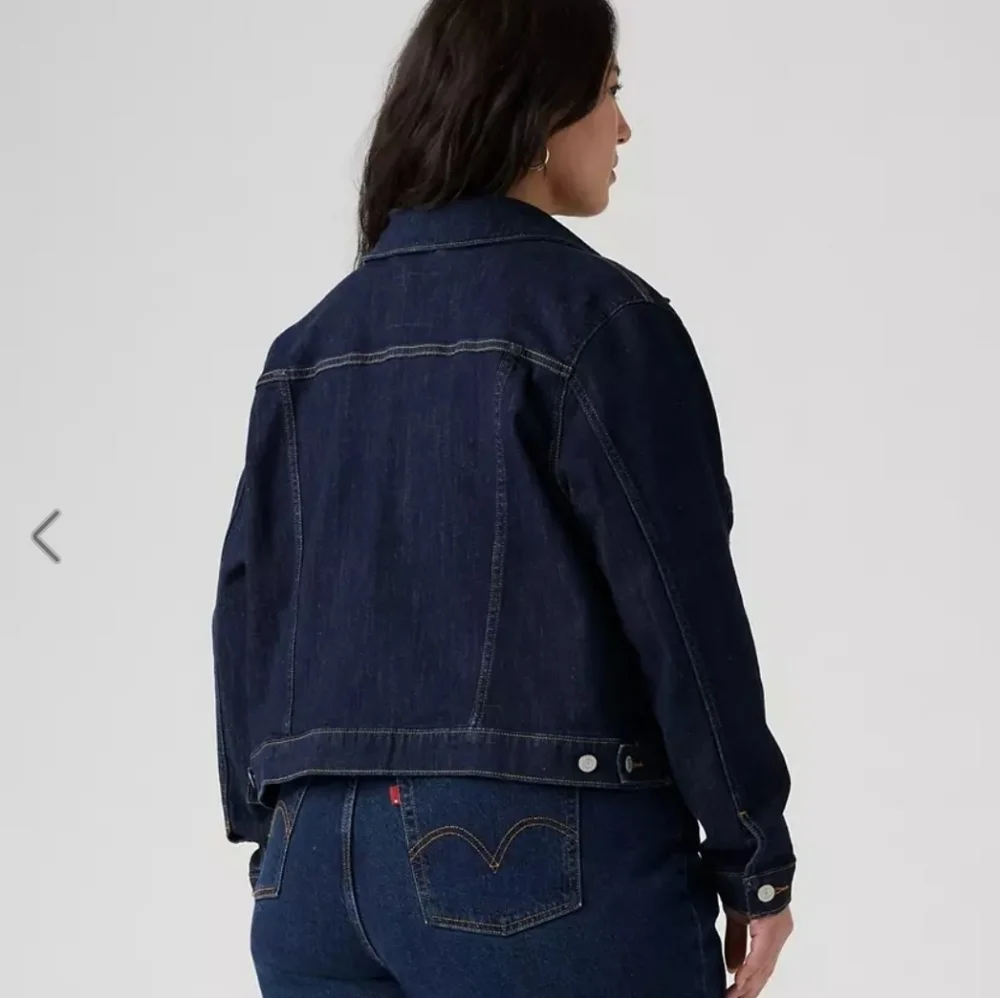Levi's Original Trucker Denim Jacket Even Rinse Dark Blue Wash Sz 1X - Picture 2 of 7